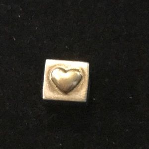 Pandora I Love You Charm with 2 Tone 14k gold